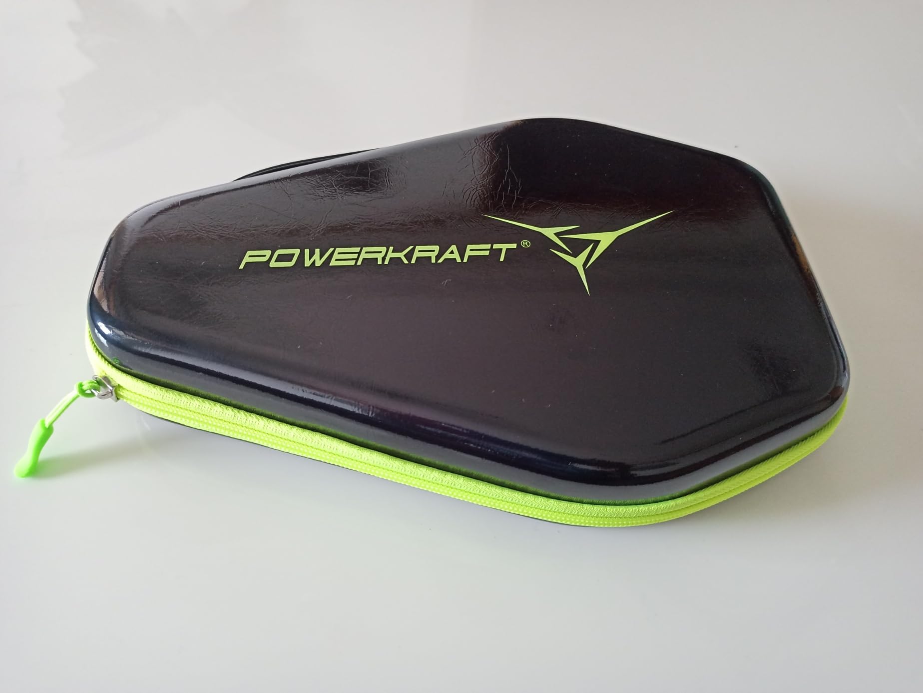Powerkraft Table Tennis Racket Cover Diamond EVA PU Black Green 4