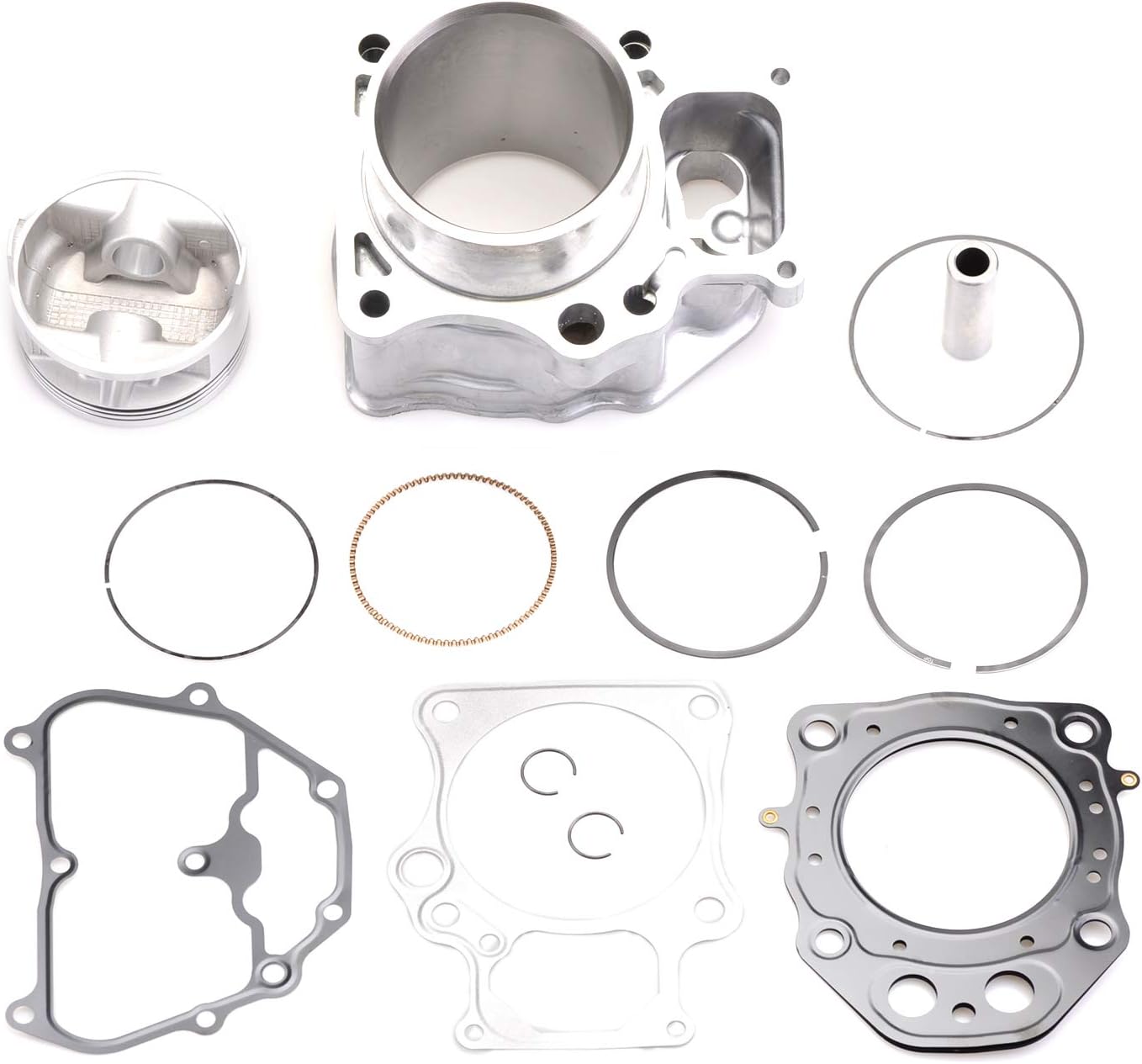 Mallofusa Cylinder Piston Gasket Top End Rebuild Kit Compatible for Honda Rancher TRX420 2007-2018 12100-HP7-A00 12100-HP5-600