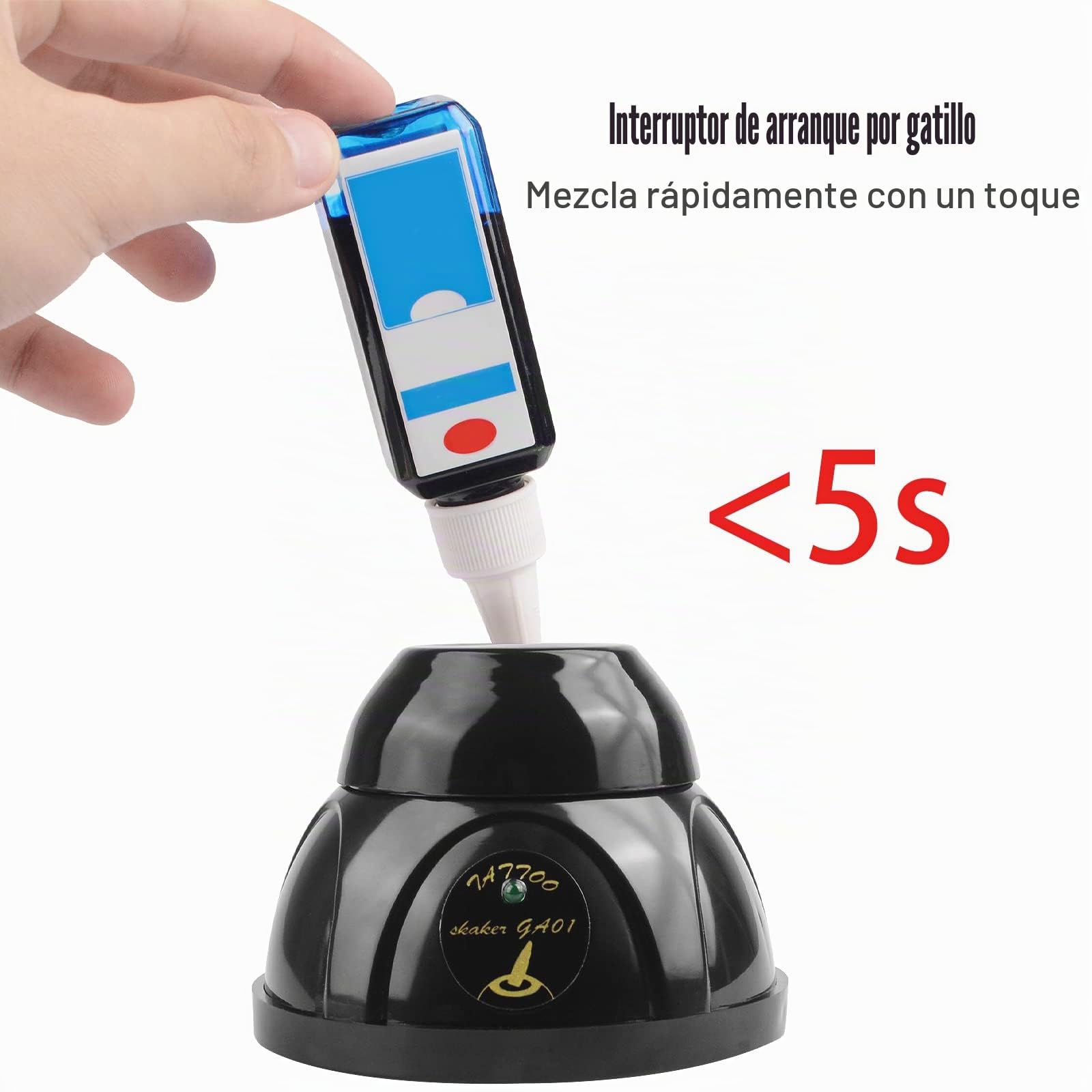 Agitador Vortex, agitador de pintura para estudios de uñas, pintores y aficionados, potente mini agitador con 5200 RPM, mezclador de vórtice mini multiusos, mezclador eléctrico de pigmento e tinta