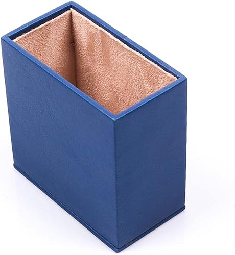 Miniatura 4 de MOOGCO Bonded Set de cuero de lujo para escritorio y organizador de escritorio, organizador de escritorio de cuero (bandeja doble azul, 3 piezas)