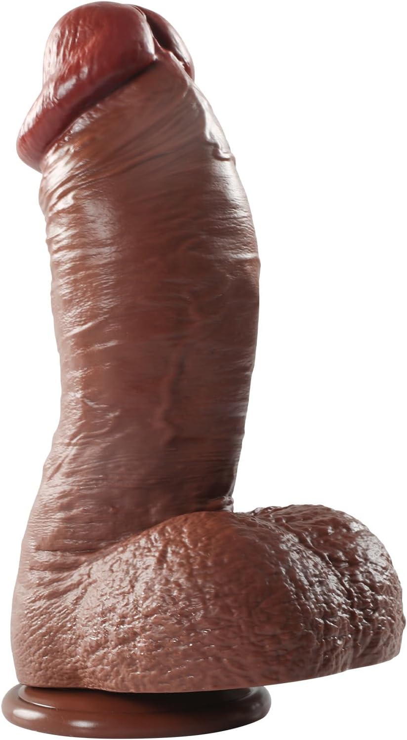 12.5 Inch Huge Thick Dildo Realistic,3.8” Diameter Girthy Dildo Brown with Strong Suction Cup,Giant Massive Sex Toys for Men Women Gay