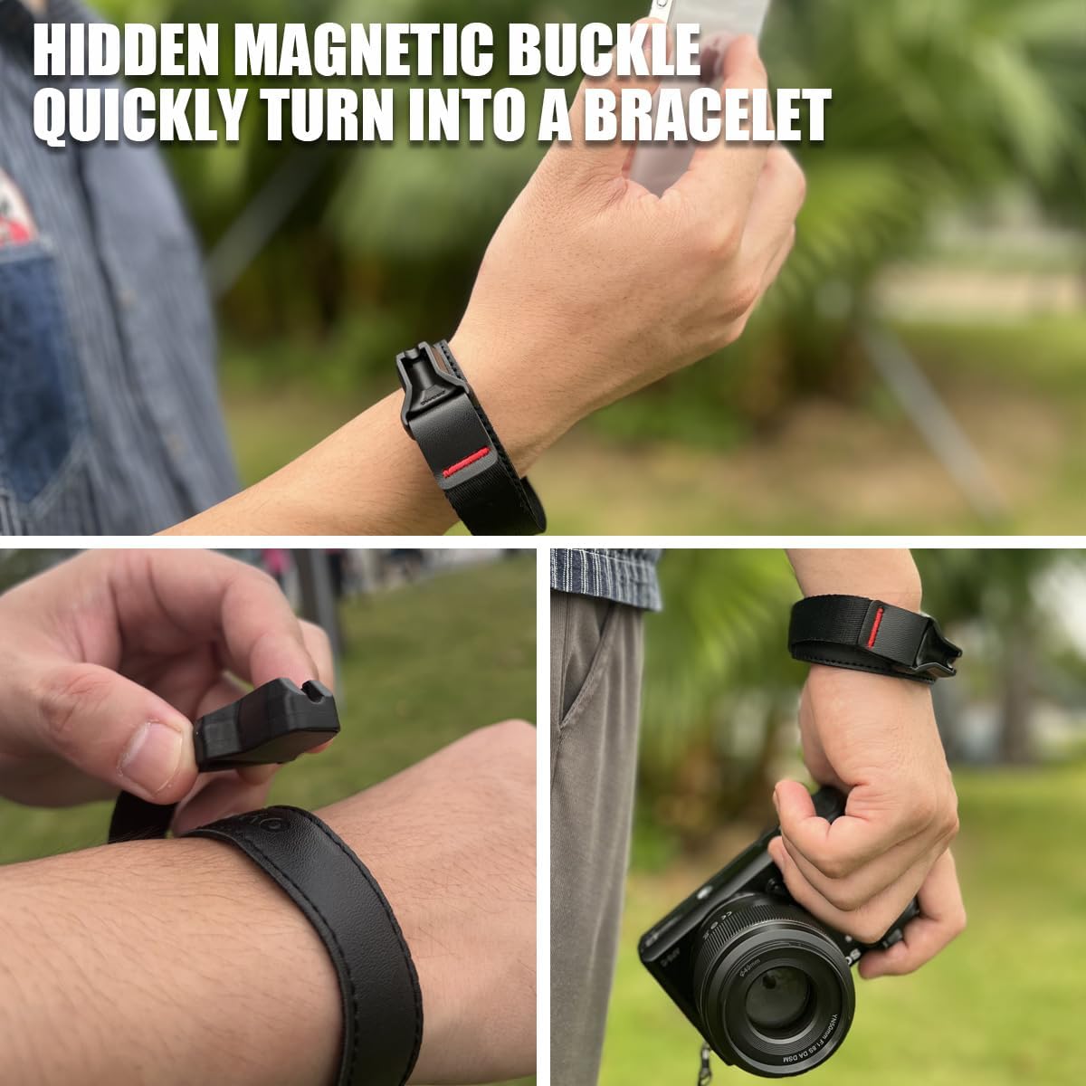 Magnetic Buckle Hand Strap [Phone Wrist Strap] Designed for Camera Strap and Phone Strap