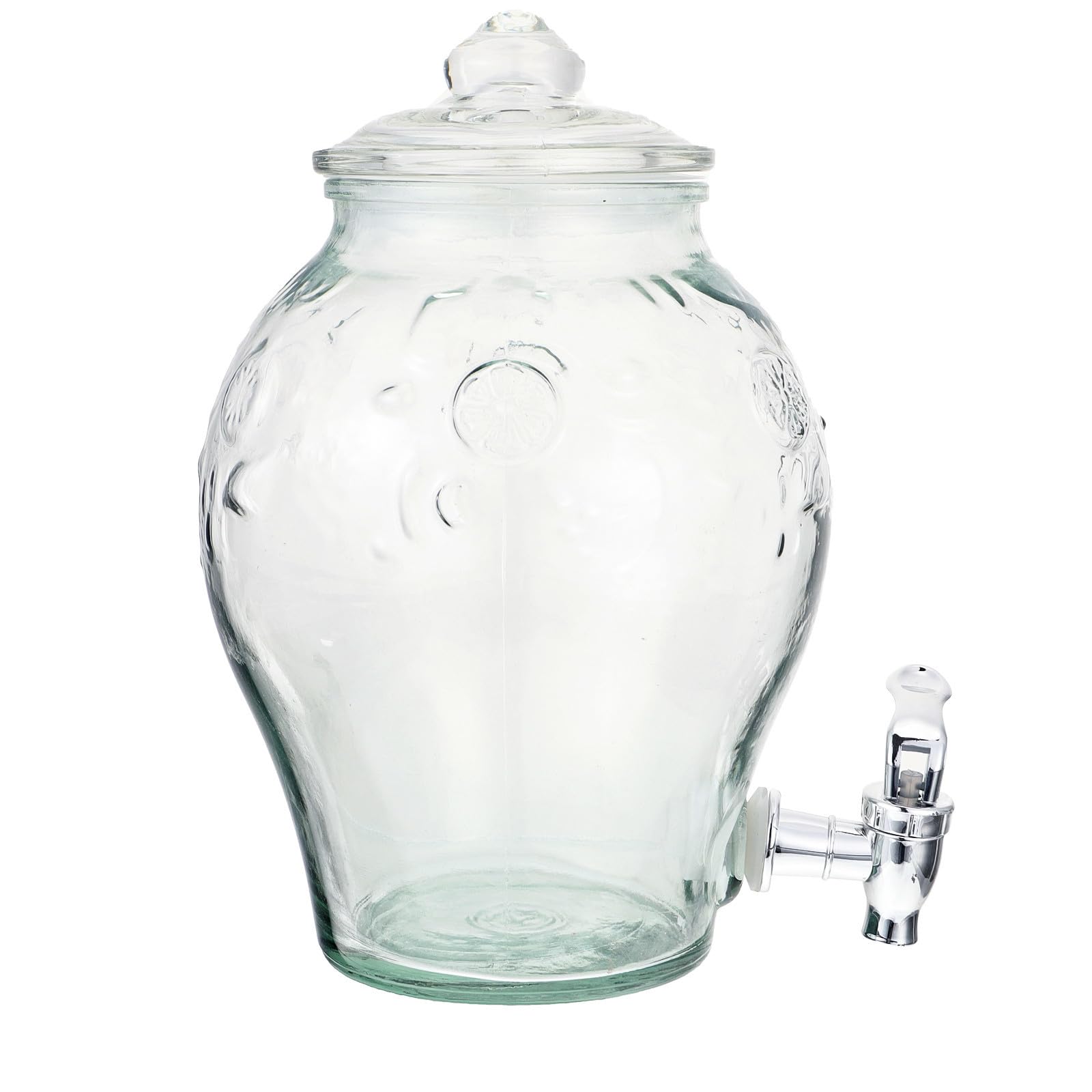 Amosfun Frasco de Vidrio Hermético con Grifo para Jugo y Vino