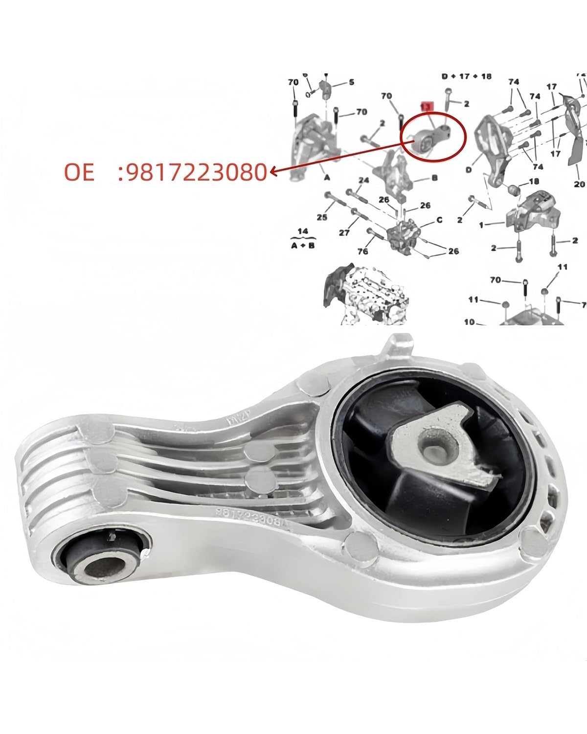 Supporto Motore Supporto Anti-Torsione Motore 9817223080 Per Peugeot DS7 5008