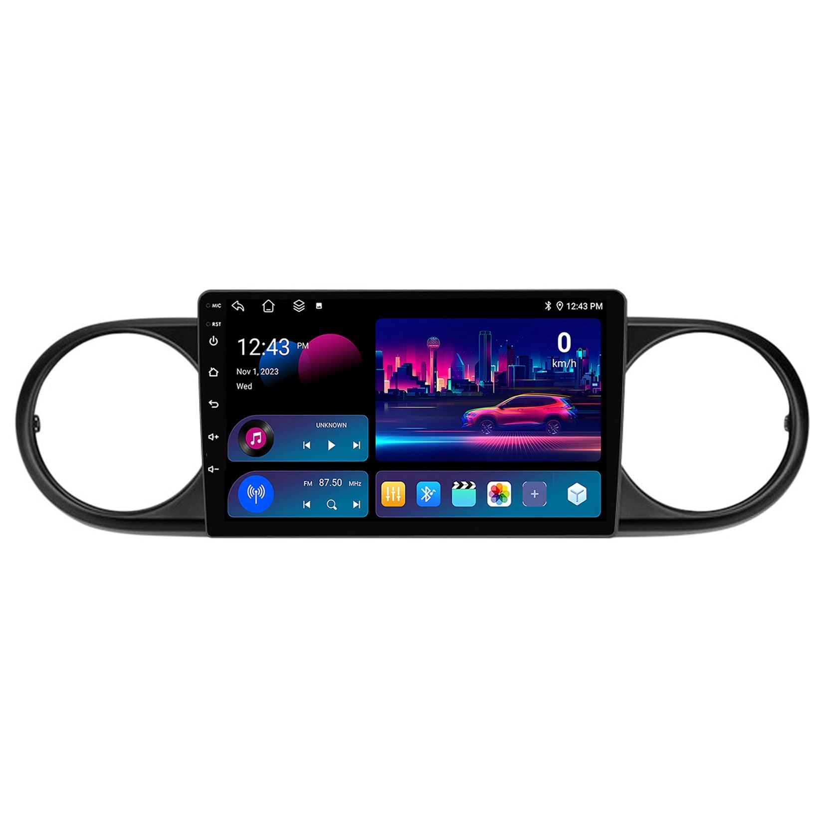 Nawigacja GPS z systemem Android 14 Navi do Toyota Corolla Tacoma 2015-2021 9-calowy ekran dotykowy stereo z bezprzewodową funkcją Carplay Bluetooth WiFi DSP USB Link Lustro Kamera cofania (T2 8Core 8
