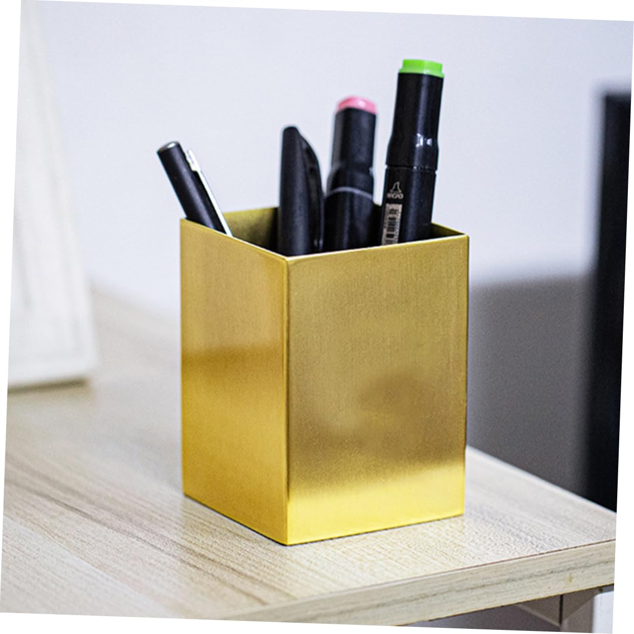 PLAFOPE Robusto Contenitore Per Matite Portapenne in Acciaio Inossidabile Organizer Da Scrivania Accessorio Per Ufficio E Casa