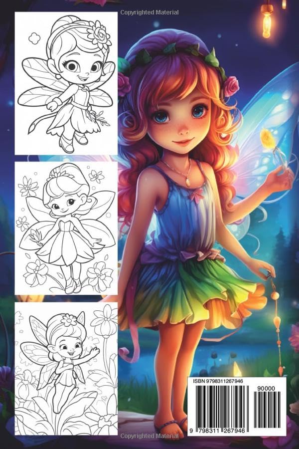 „Cute Fairies Coloring Book for Kids” No. 4 image 3