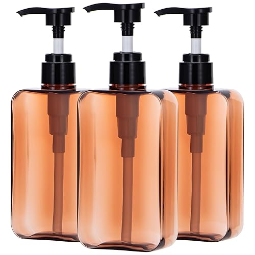 Miniatura 24 de Botellas con Bomba para Ducha, Yebeauty 2 piezas 17oz 500ML Botellas con Bomba Recargables Dispensador de Loción y Jabón Contenedor Líquido
