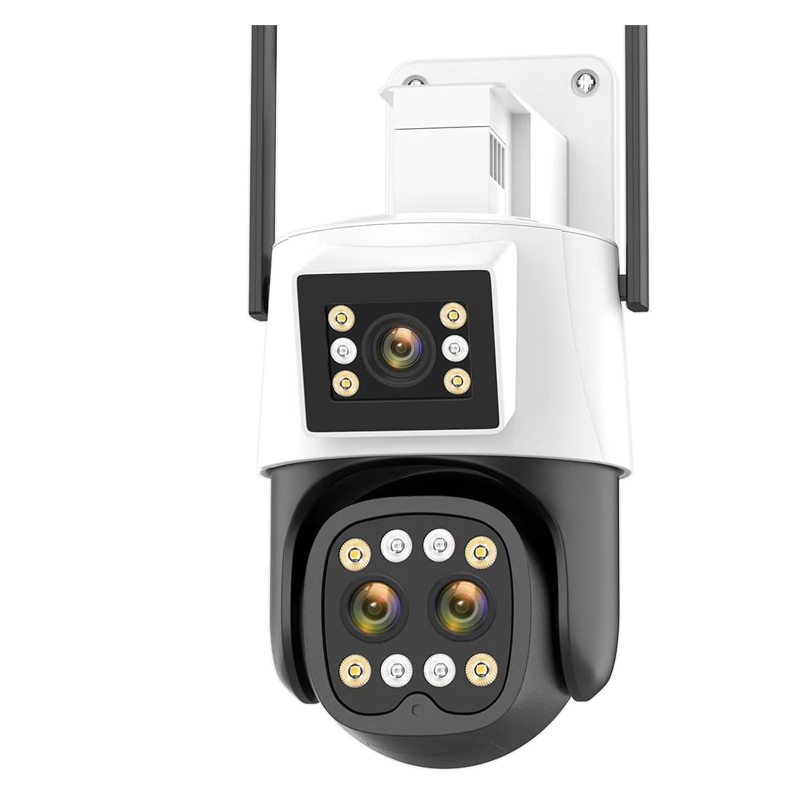 Kamera bezpieczeństwa, Zewnętrzna kamera IP Wi-Fi 4K HD 10X Zoom podwójny obiektyw dwuekranowa PTZ automatyczne śledzenie bezpieczeństwo nadzór audio-wideo(Camera Add 128G Card)
