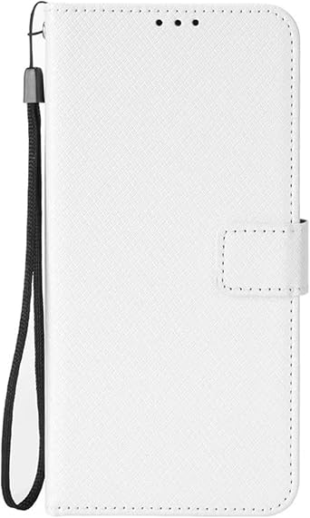 Phone Case for Realme C15, Leather Wallet Case for Realme C15 Non-Slip PU Leather Cover, Flip Folio Book Phone Cover for Realme C15 Case White