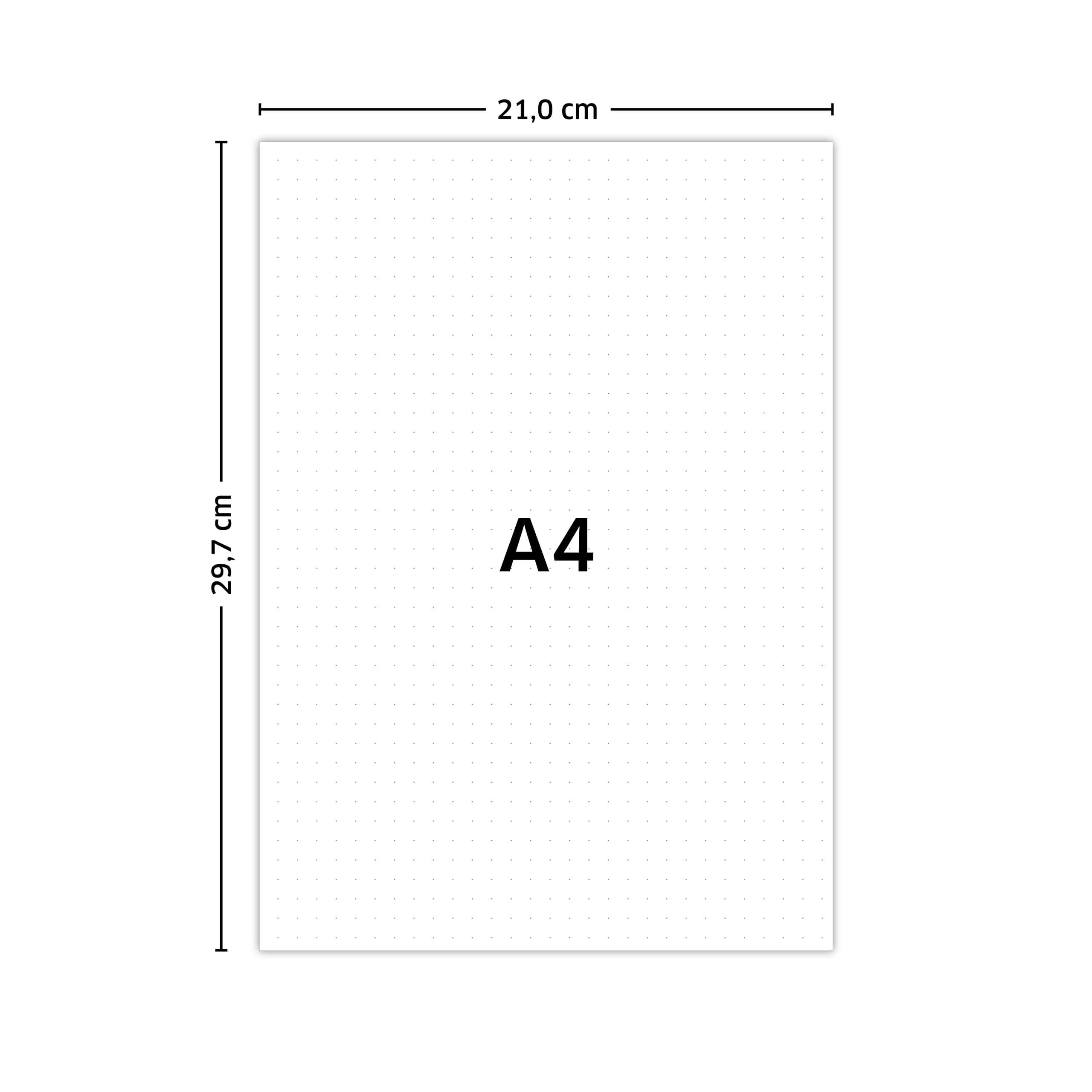 Primus Print Notatniki – zestaw 25 szt. – A4 w kropki – papier 80 g – bloki do pisania, dostępne w zestawie (25, w kropki)