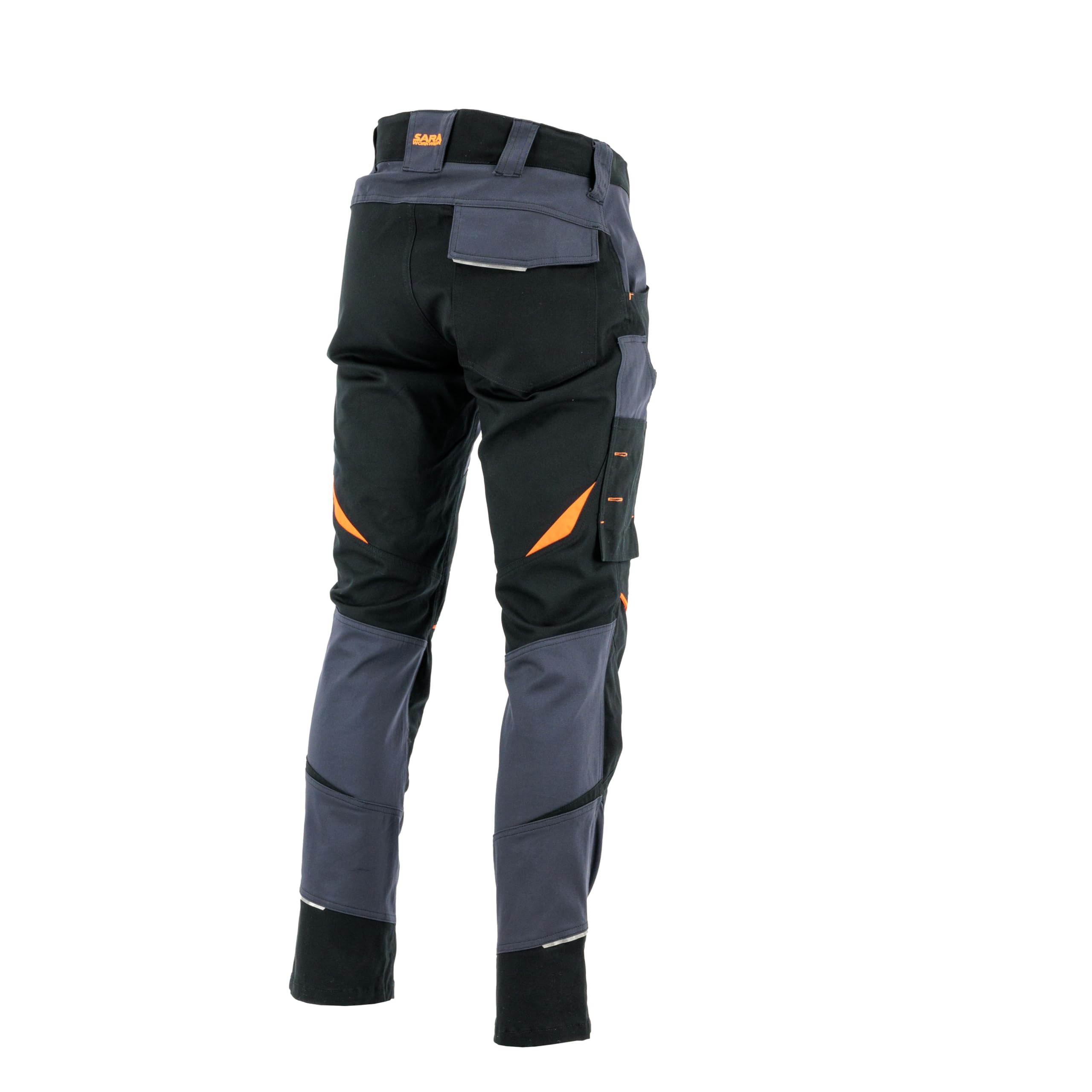 Pantalón elástico Bicolor Multibolsillos, sólido y Duradero, con Detalles Reflectantes, para Trabajo o Senderismo y Actividades en Exterior.