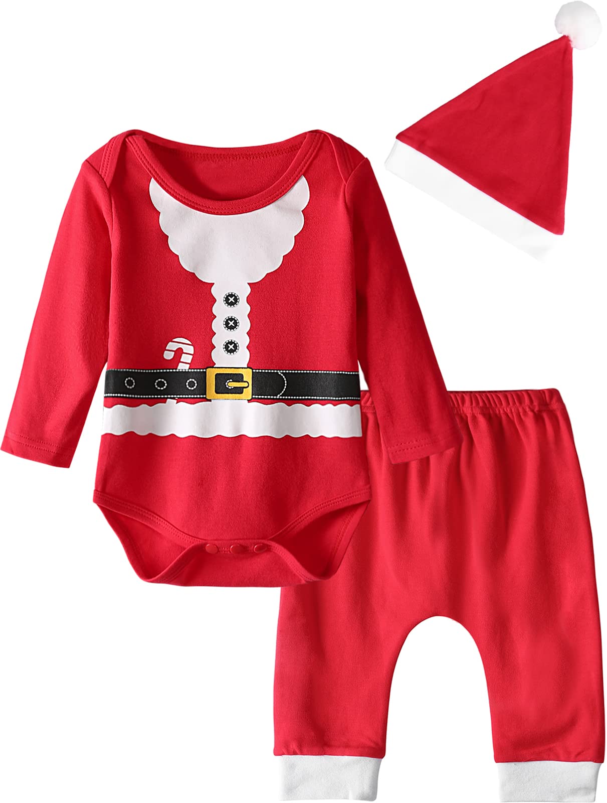 COSLAND Infant Boy Christmas Clothes Baby Novelty Santa Claus Outfits