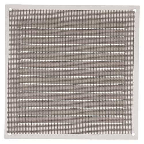 Amig - Quadratisches Lüftungsgitter aus Aluminium mit Moskitonetz | Lüftungsgitter für Luftauslässe | Ideal für Küchen- und Badezimmerdecken | Maße : 150 x 150 mm | Farbe: Weiß