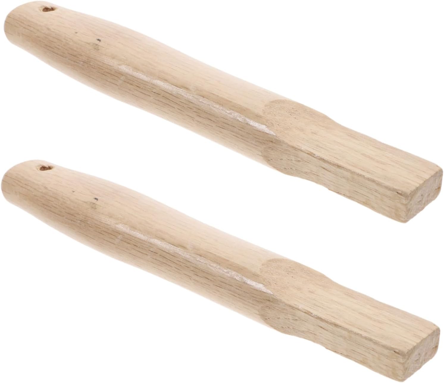 2pcs Wooden Hammer Handles Replacement for Small Hammers and Camp Hatchets, 18cm Oak Wood Tool Handles with Wedges for Carpentry and Firewood Cutting