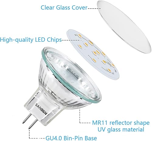 Miniatura 4 de MR11 GU4.0 focos de ledes, 20w, focos halógenos equivalentes, base Gu4
