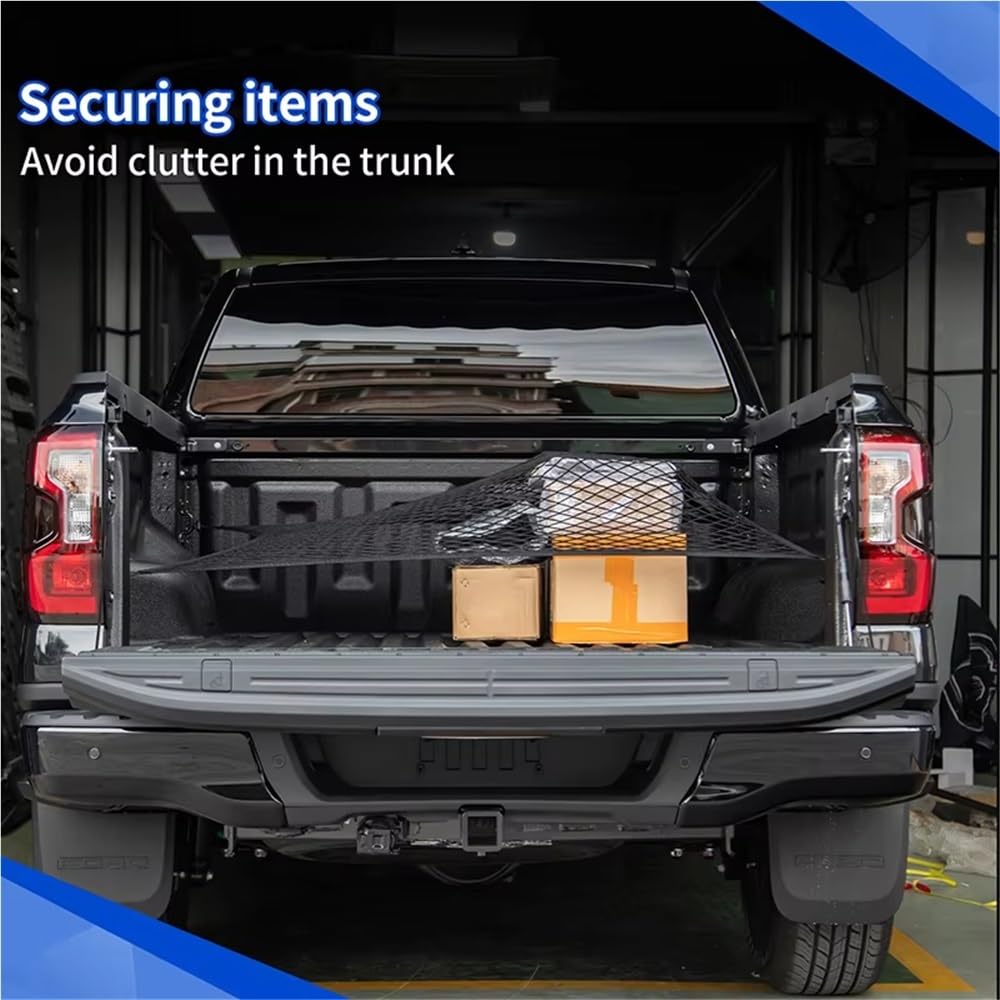 Auto Portaoggetti Bagagliaio Rete Elastica per Bagagliaio per BYD per Shark 6 Pickup per Fissa per(Double Layer)
