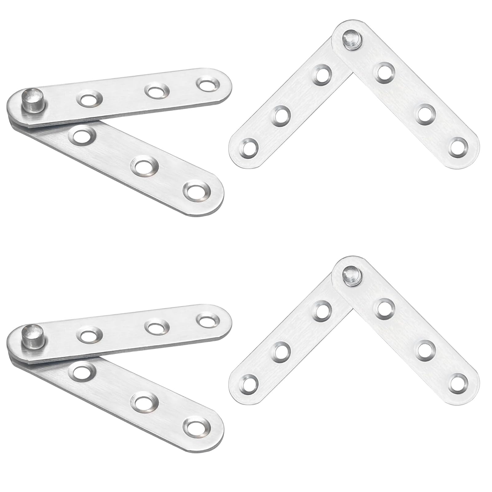 Boutihao 4 Sets of 360 Degree Rotating Stainless Steel Door Pivot Hinges, Eccentric Pivot Hinges