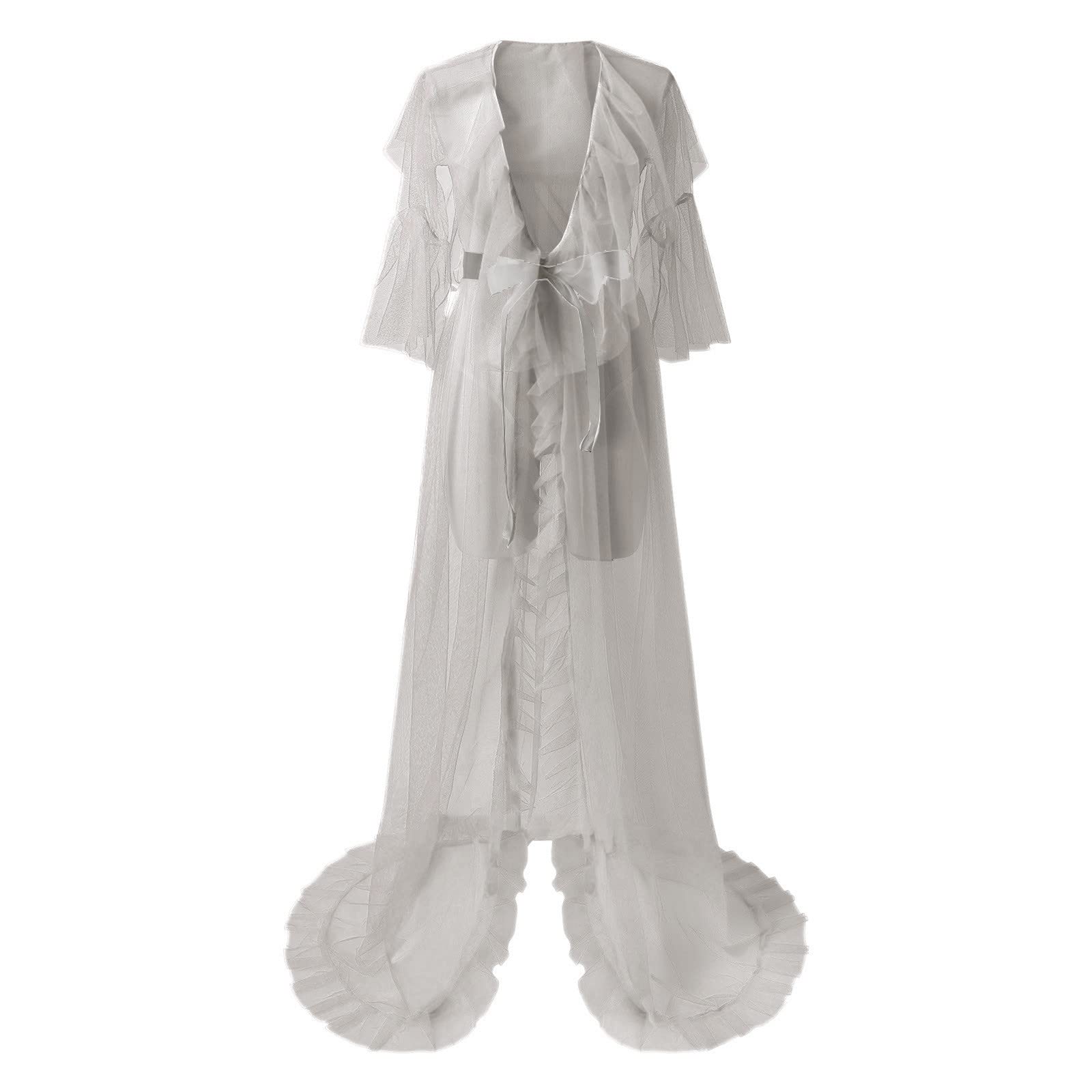 Generisch Lingerie sexy pour femme - Sous-vêtements sexuels - Lingerie en tulle - Robe longue - Chemise de nuit - Peignoir de nuit - Robe de mariée