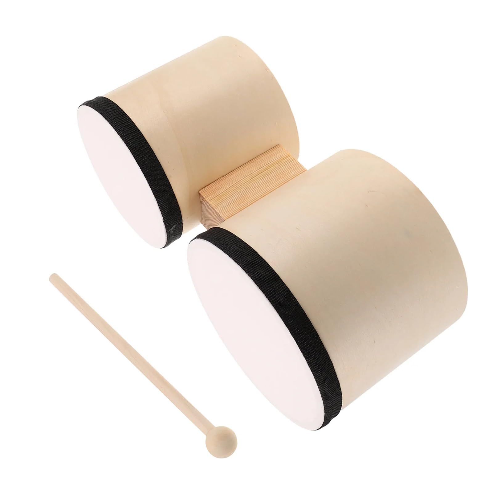 Bongos 1 Juego de batería Bongos madera, instrumento percusión manual doble superficie 5 pulgadas y 6 for principiantes, educación musical, práctica baile