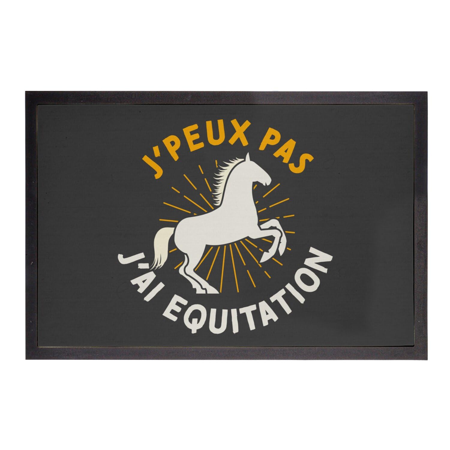 Paillasson j'peux pas j'ai equitation tapis cadeau cavalier