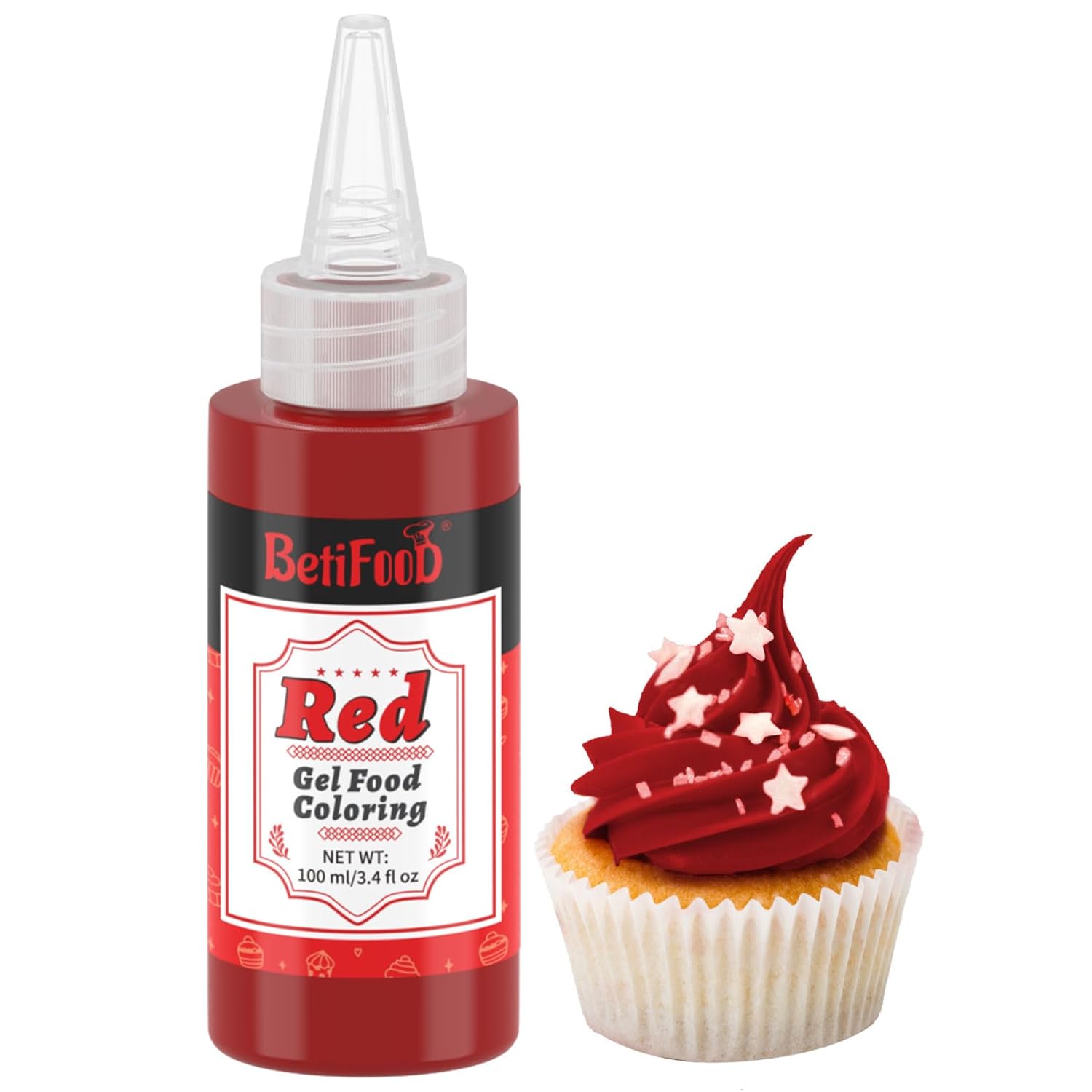Gel Food Coloring Betifood Red Natural Food Coloring for Cake Decorating, Food