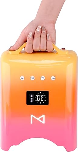 Miniatura 2 de M - Lámpara de curado de uñas inalámbrica y recargable NEO de 78 W con temporizador de visualización de tiempo LCD, sensor automático e