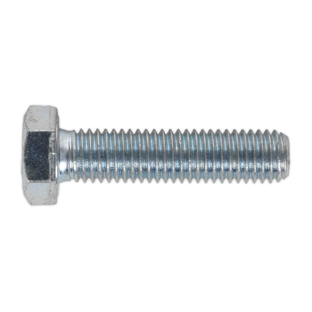Sealey Silver Ss1250 Ht Setscrew M12 X 50Mm 8.8 Zinc Din 933 Pack Of 25