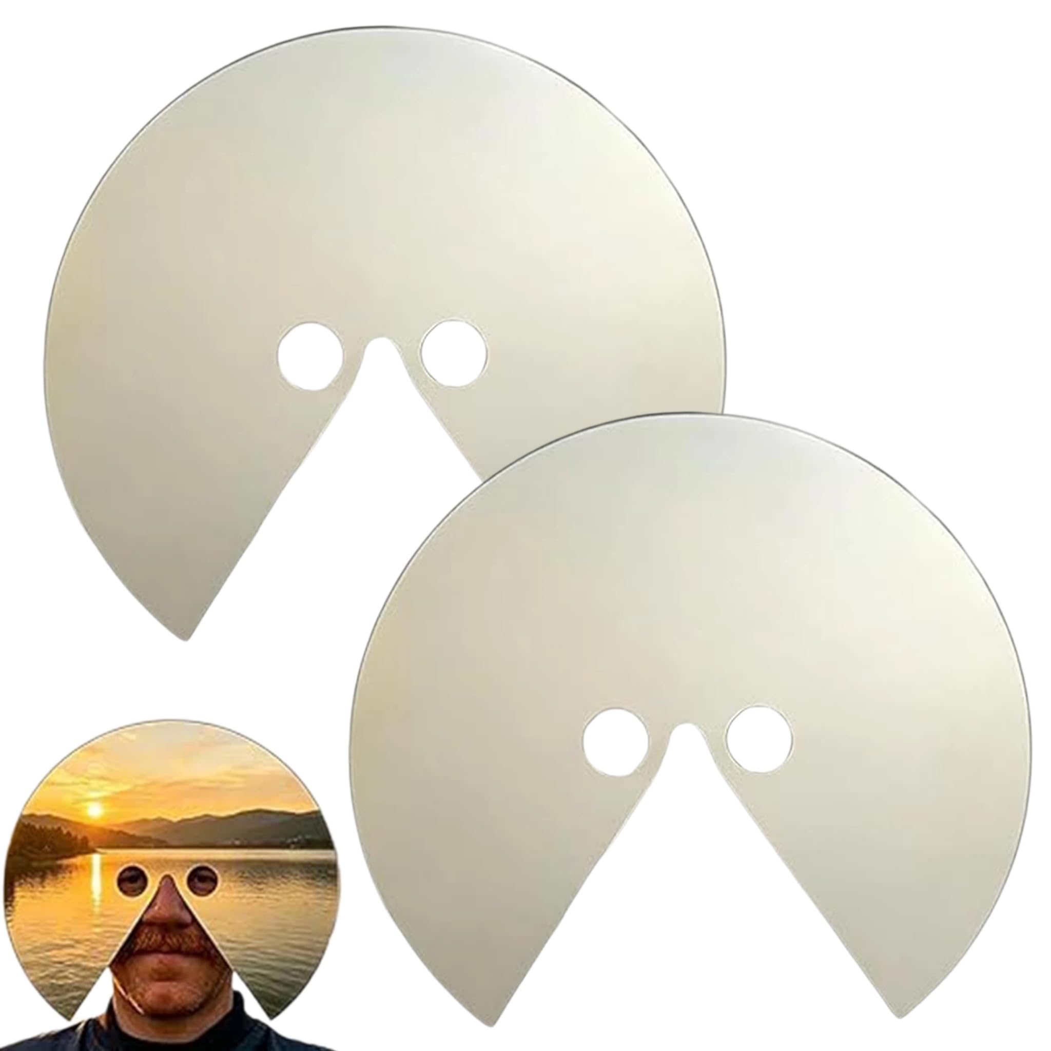 Novel Mirror Mask - What I’m Looking At: Head Mounted Mirror, Head Mounted Reflective Face Accessory for Artistic Viewpoint Photography, Ultimate Anti Selfie Photography Tool and Themed Party Cosplay