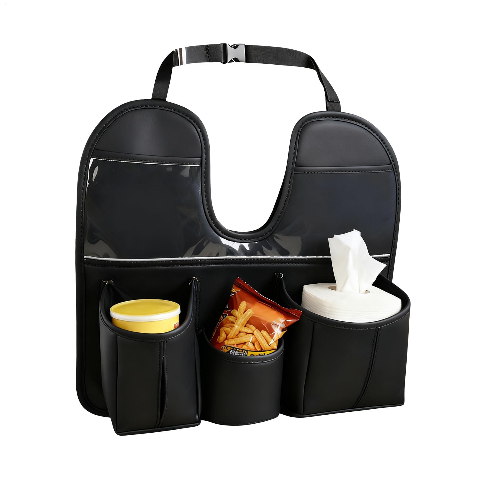 Organisateur pour siège arrière de voiture avec porte-gobelet et support tablette universel