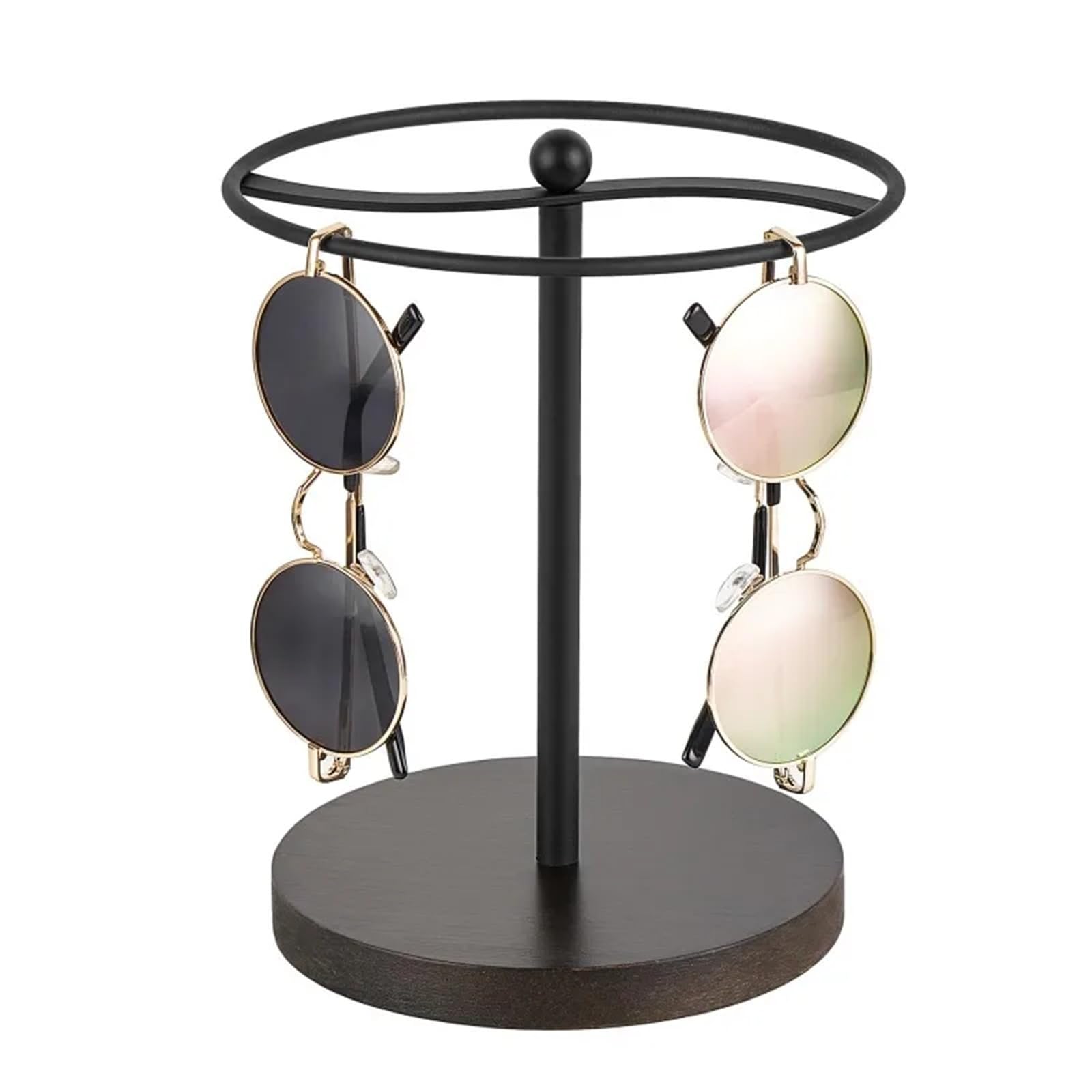 Présentoir lunettes de soleil en métal noir au design minimaliste et robuste
