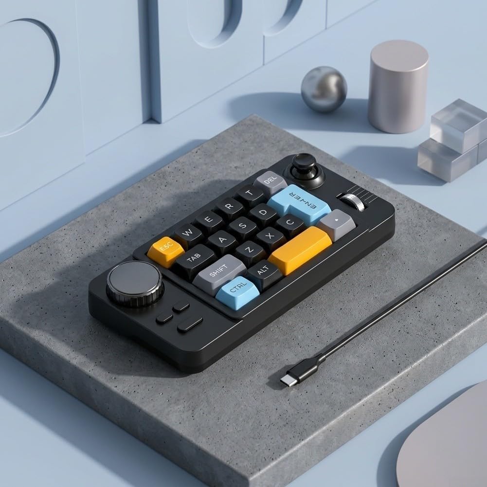 19-Tasten-Joystick-Tastatur, RGB-Gaming-Tastatur, 10 Beleuchtungsmodi