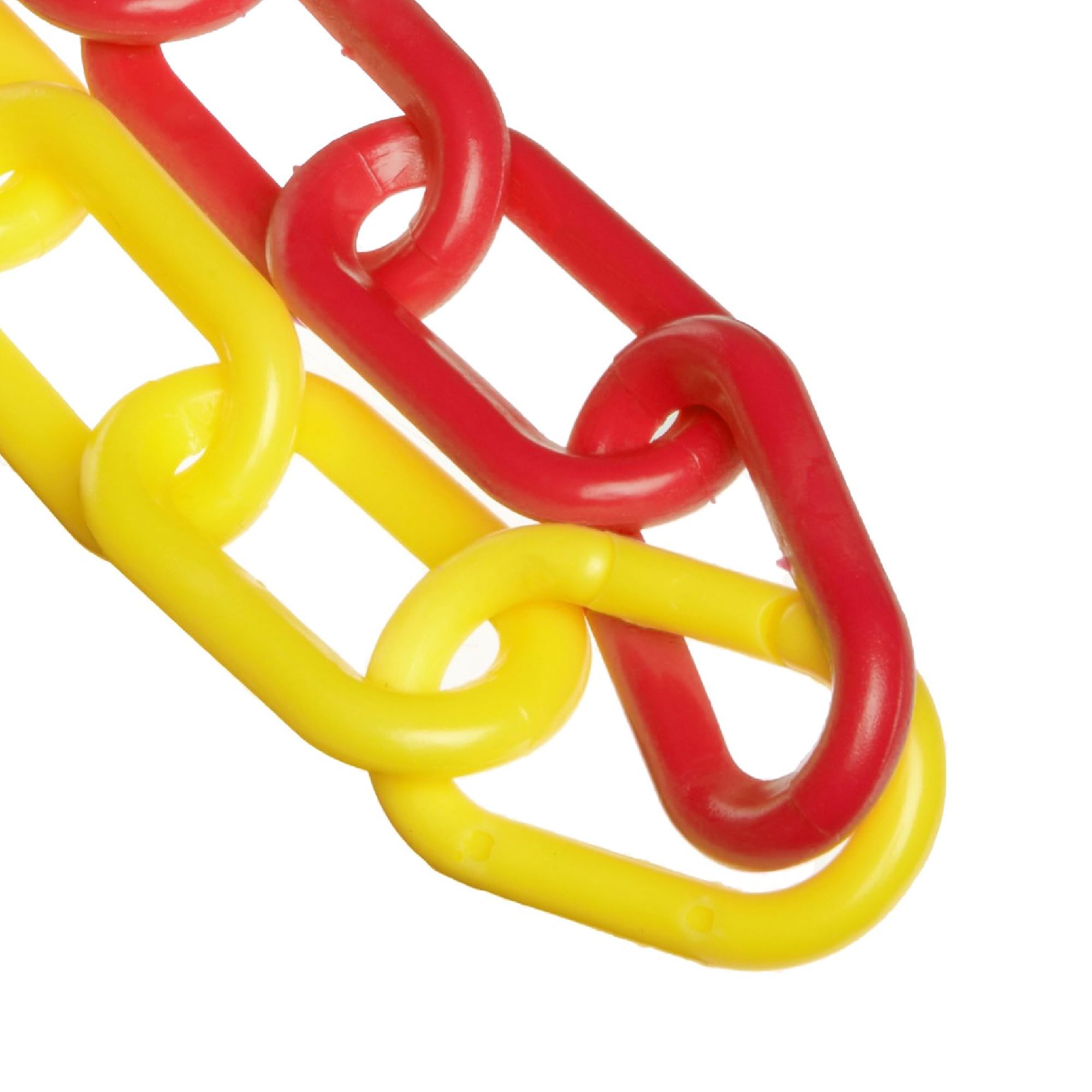 Mr. Chain Catena A Barriera In Plastica, Giallo Alternato/Rosso, Diametro Maglie Da 5 Pollici, Lunghezza 100 Piedi (50037-100)-image