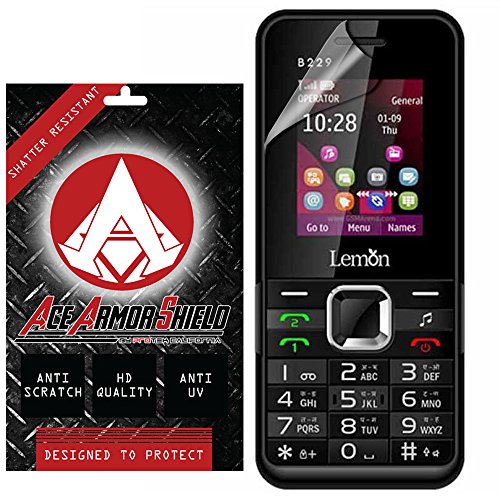 Ace Armor Shield Shatter Resistant Screen Protector for theLemon mobile b229 / Military Grade / High Definition / Maximum Screen Coverage / Supreme Touch Sensitivity /Dry or Wet Easy Installation with free lifetime replacement warranty