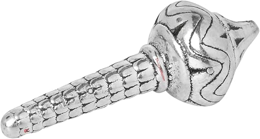 DHRUVS COLLECTION Silver Hindu Religious Lord Hanuman - Bajrang Bali Gadha for Pooja, Temple Decor &amp; Gifting Purpose - Sma...