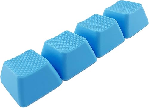 Miniatura 10 de Big Chic Juego de 4 teclas de goma TPR en blanco para juegos, 1U para teclados mecánicos Cherry MX, compatible con OEM (R4, naranja neón)