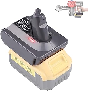 V6 Adapter for Dewalt 20V Lithium Battery Converter to Replace for Dyson V6 Battery, Works with Dyson V6 Series DC58 DC59 DC61 DC62 SV03 SV04 SV06 Motorhead Animal Absolute Handheld Vacuum Cleaner