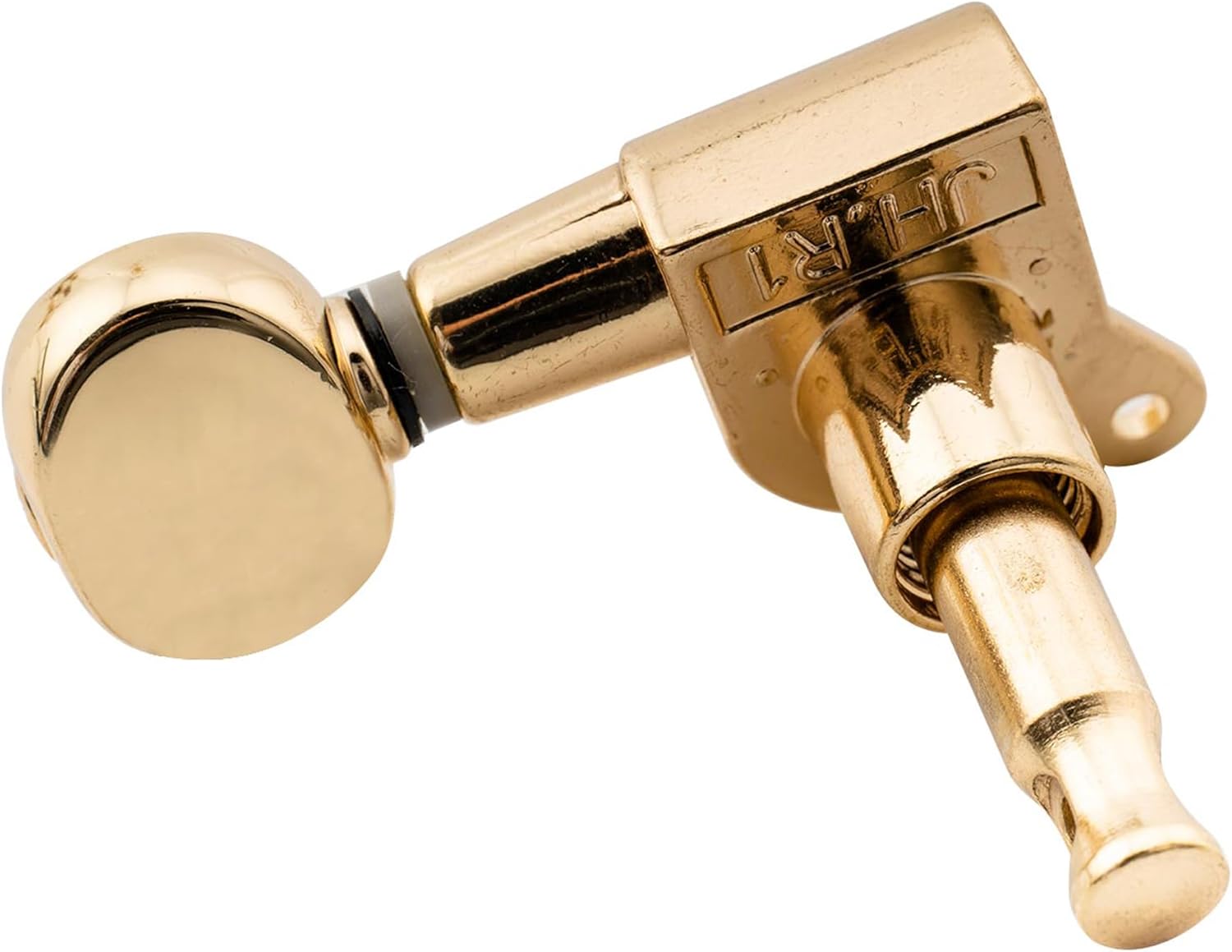 Musiclily Pro R15J 6-in-line 15:1 Ratio Full Sealed Machine Heads Tuners Tuning Pegs Keys with Vintage Oval Button for Strat Tele Style Electric Guitar, Gold