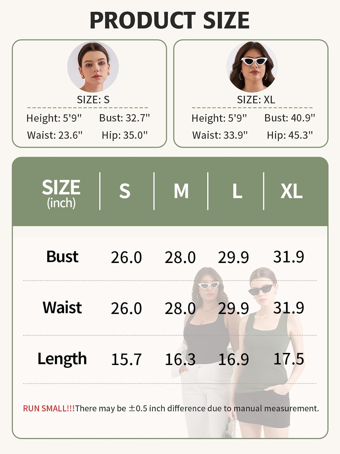 V FOR CITY Womens Square Neck Tank Top with Built-in Bra Ribbed Seamless Camisole Slim Fitted Camis Shirts - Image 5