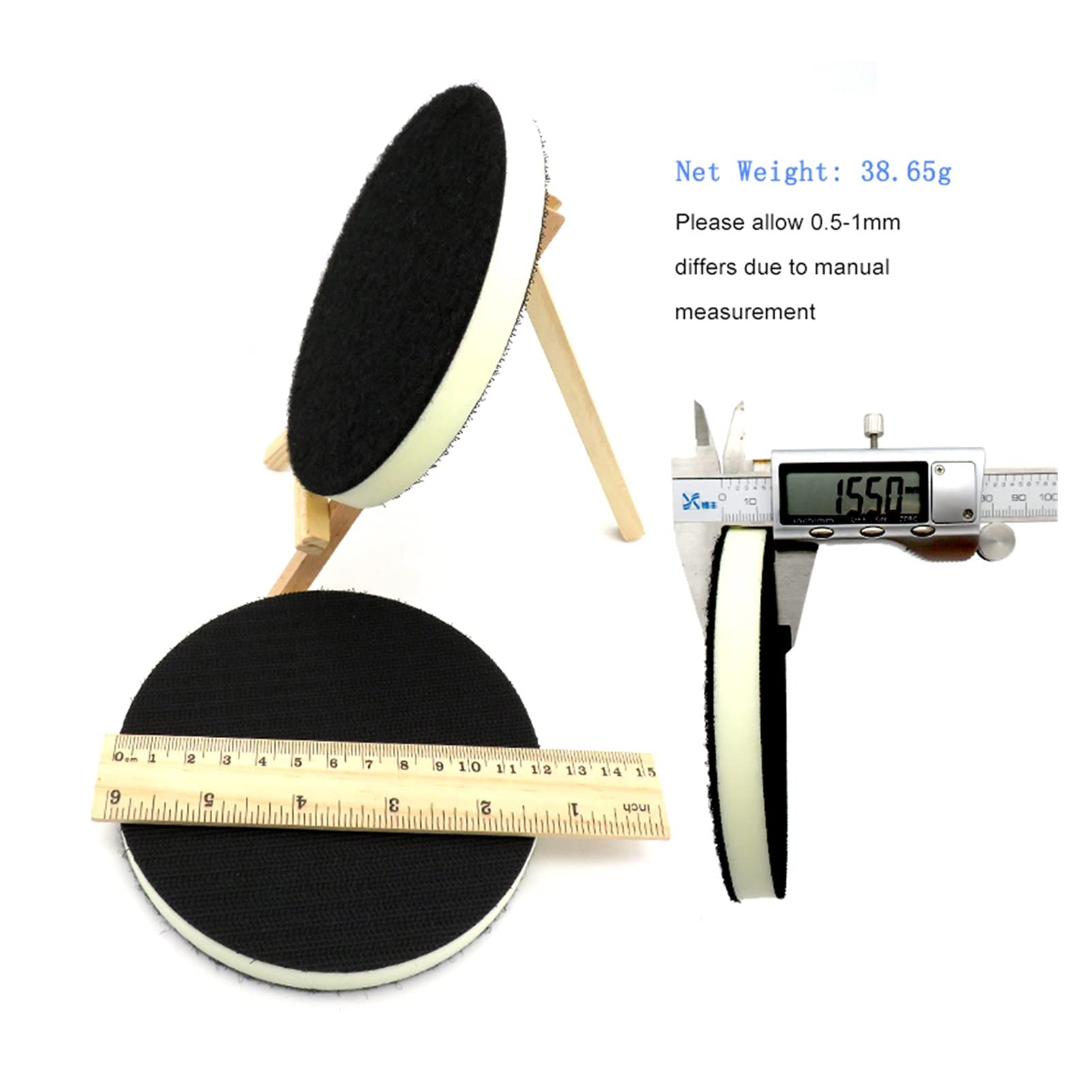 Almohadilla de Pulido 5pcs 5"125mm PU de Espuma de la PU de la Interfaz de la Interfaz de la Densidad de la Densidad de la Densidad de la Cabeza de la Cabina de lineador de lineador de lijadora