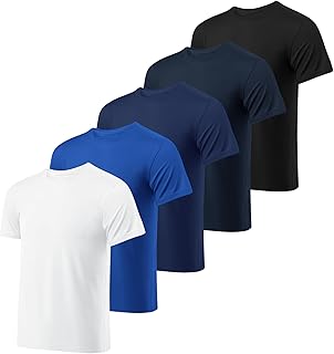 Resinta Boys Athletic Shirts Youth Dry-Fit Wicking T-Shirts Athletic Activewear Performance Short Sleeve Tees