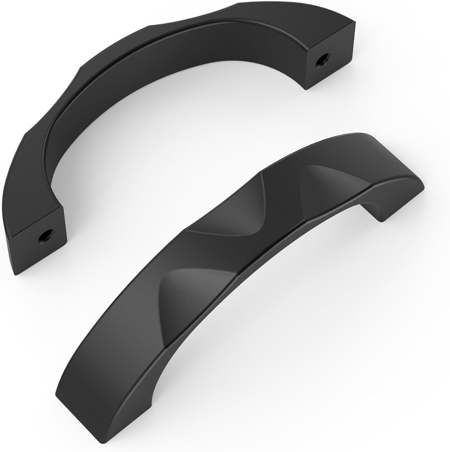 Amerdeco 10 Pack Matte Black Cabinet Pulls 3 Inch(76mm) Hole Center Drawer Pulls Cabinet Hardware Kitchen Cabinet Handles for Bathroom ZH0082