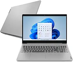 Notebook Lenovo Ultrafino IdeaPad 3 Ryzen 7 5700U 8GB 256GB SSD Windows 11 15.6' 82MF0004BR Prata