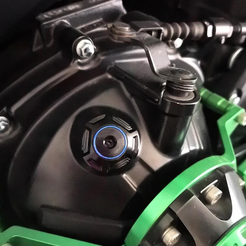 Coperchio Serbatoio Liquido Freni Anteriore E Posteriore Per Moto E Tappo Di Riempimento Olio Motore Per Z750 Z 750 S 2005-2012(Titanium 2pcs)