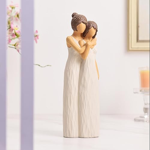 Miniatura 2 de Figuras de madre e hija, estatuas de figura de abrazo para madre e hija, regalos para mamá de hija, decoración del hogar para sala de estar,