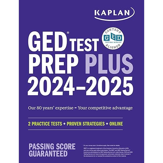 GED Test Prep Plus 2024-2025: Includes a Diagnostic Pretest, 2 Full Length Practice Tests, 1000+ Practice Questions, and 60+ Online Videos (Kaplan Test Prep)