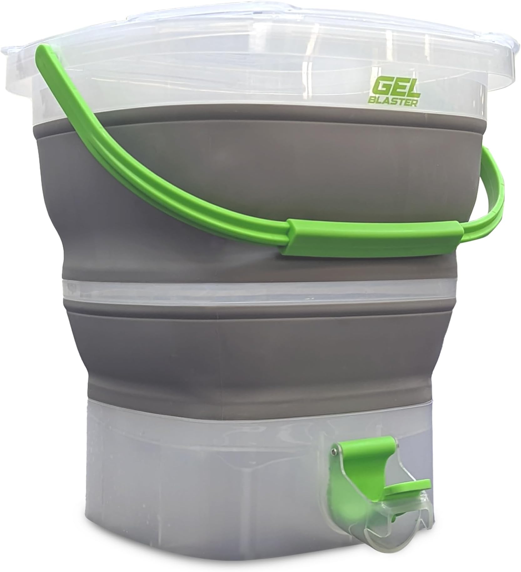 Gel Blaster Gellet Depot - Portable & Collapsible Ammo Storage Tub, Fast Loading Nozzle & Strainer - Hydrates & Stores 10,000 Water Based Gellets - Toy Gel Blasters Accessories