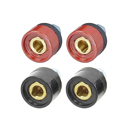 RIVERWELD TIG Welding Cable Panel Connector Socket Set Quick Fitting Dinse-Style 200Amp DKZ10-25 4pcs