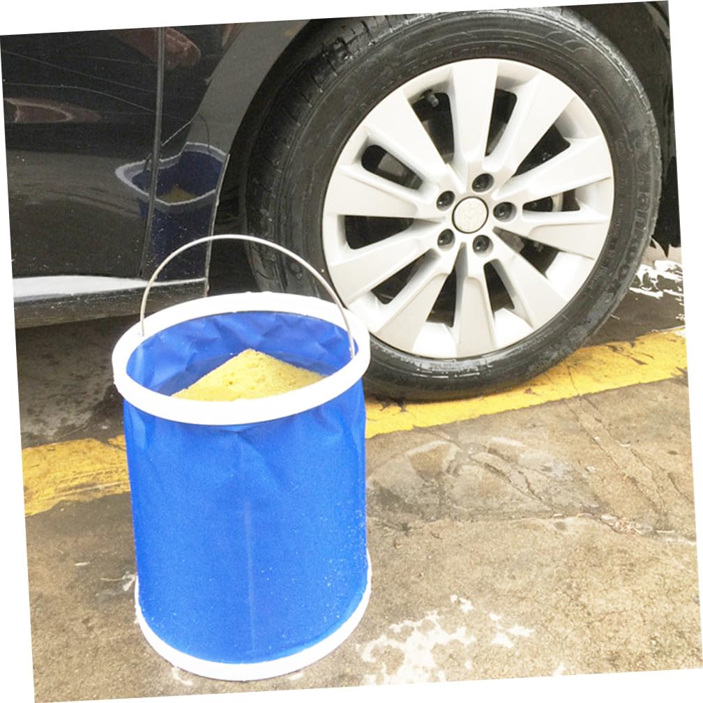 Sosoport 2pièces Seau Pliable Extérieur avec Poignée Robuste pour Randonnée Le Camping Transport Facile pour Eau s Fournitures
