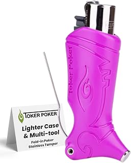 Toker Poker - Clipper Lighter Case - Magenta, All Inclusive Tool for Camping and Other - By Toker Poker